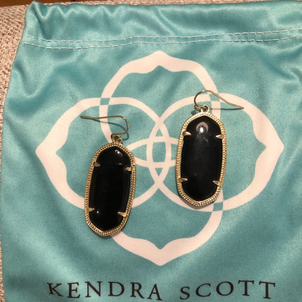 Black Kendra Scott Elle drop earrings